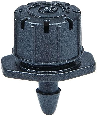 100-Pack Adjustable Drip Emitters 0-10 GPH - Professional 360° Irrigation Sprinklers with Barbed Connection by OneStopOutdoor