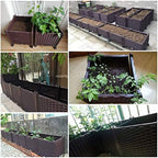 Hershii Rectangular Deepened Garden Raised Bed Kits Plastic Plant Containers Indoor Outdoor Vegetables Herbs Flowers Growing Planter Box - Black - 61.41 X 15.35 X 14.96 Inches - Image 5