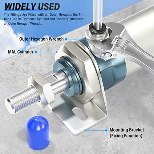 TAILONZ 1/4" Tube OD x 1/2" MNPT Straight Push to Connect Fitting 20Pcs - Image 5