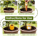 MCleanPin 4 Pack Plant Watering Spikes and Globes Handmade Terracotta Self-Watering Planter Insert Automatic Plant Waterer Devices for Indoor Outdoor Plants (Forest Animals) - Image 6