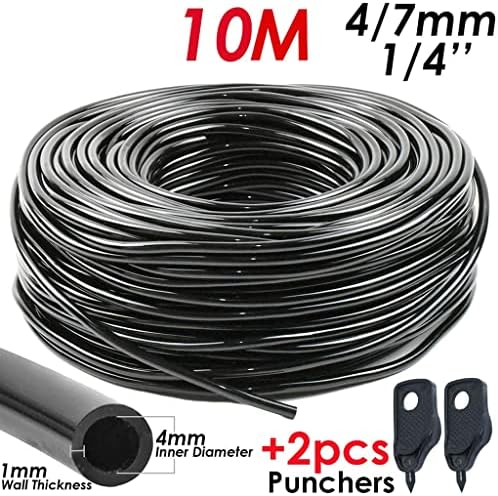 Garden Watering Hose Irrigation 4/7mm Pipe with Hole Punchers, Fit Drip Irriagtion System Kit Greenhouses Balcony 10m-30m(10m) - Image 2