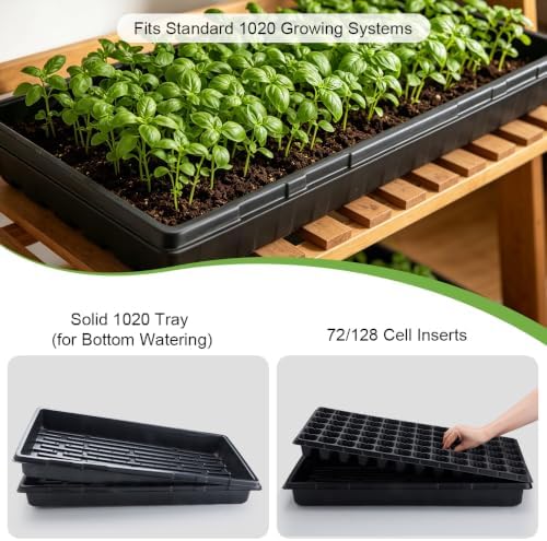 10-Pack Heavy-Duty 1020 Seed Trays with Drain Holes, Reusable Plant Flats - Image 5