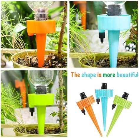 6/12pcs Self Watering Spikes for Plants, Auto Watering Planter Insert with Adjustable Drip Valve, Plant Watering Devices for Indoor & Outdoor Use(12pcs) - Image 4