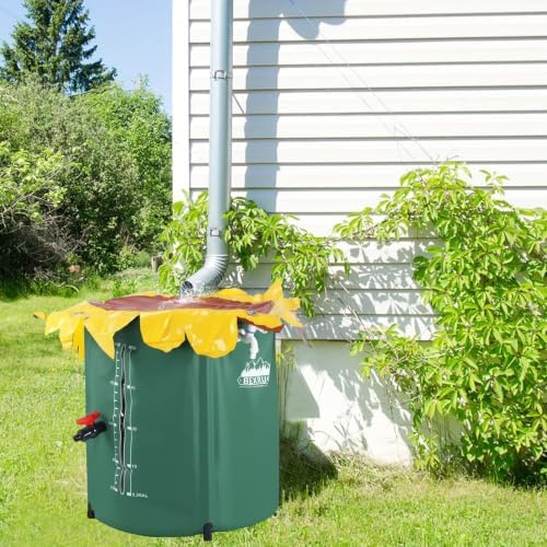 52 Gallon Rain Barrel with Three Spigots PVC Rain Collection System - Image 3