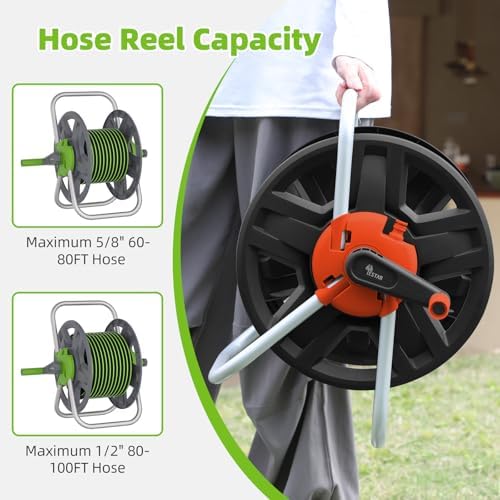 Water Hose Reel,Holds 60-80 Ft of 5/8" Hose - Image 3