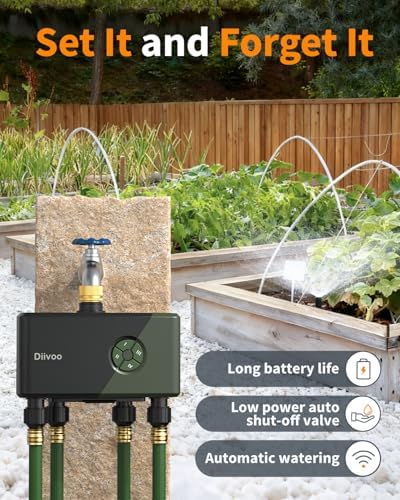 Diivoo Brass 4 Outlets WiFi Water Timer - Image 6
