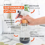 Full Circle Bottle Service-Refillable Glass Spray Bottle-Versatile Stream & Mist Options,Bamboo with Protective Silicone Boot-Ideal for Non-Toxic Cleaning Solutions & Plant Care,16oz Gray,3 Pack - Image 3