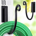 Hose Holders Wall Mount: 2PCs 8-Inch Heavy-Duty Garden Hose Hangers Outdoor by JUNSHUO