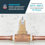 Cash Acme EB45 Pressure Regulating Valve, 1-1/2 Inch NPT Threaded, Metal Top, 60 PSI, PVA41M-DTH-60 - Image 4