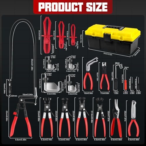 20 PCS Hose Clamp Pliers Set, Pinch Off & Disconnect Tools for Auto - Image 3