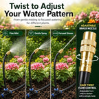 5/16" Drip Irrigation System 100 ft for with 20-Pcs 360° Adjustable Copper Nozzles for Garden, Automatic Misting Watering Sprinkler System Raised Beds, Greenhouse (100ft+20 nozzles) - Image 6