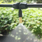Adjustable Sprinkler with Micro Spray Mister Emitters, Copper Misting Nozzle Set for 4/7mm Hose Low Pressure Atomizing Sprayer 50pcs Brass Nozzle +8/11 Lock tee - Image 4