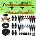 250FT Drip Irrigation System for Garden - 50FT 1/2" Main Tube & 200FT 1/4" Branch Tubing, Brass Splitter, Quick Connect Design, Perfect for Outdoor Plants, Raised Beds, Greenhouses by Landtouch