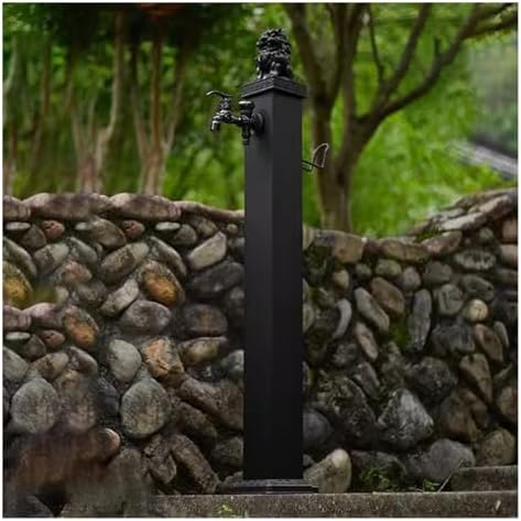 Floor Mounted Faucet Outdoor Water Pipe Vertical Fountain Irrigation Column,304 Stainless Steel Vertical Garden Water Column - Outdoor Independent Water Pipe with Locking Copper Faucet - Dur by Unknown