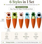 6 Pack Terracotta Self Watering Spikes, Animal Shaped Plant Waterers (#A) - Image 6