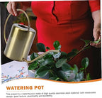 1pc Stainless Steel Watering Kettle Long Spout for Indoor and Outdoor Plant for Accurate Watering Capacity Elegant Golden Finish - Image 5