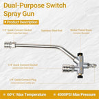 Foam Cannon Dual-Purpose Switch Spray Gun, Foam Cannon Adapter, Connector Accessory, 1/4 Inch Quick Connector, with 7 Nozzle Tips - Image 2