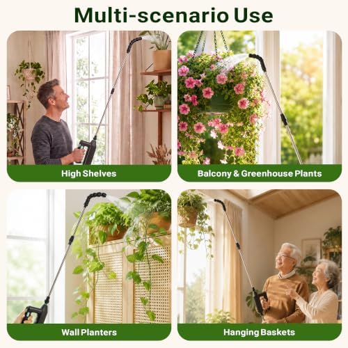 Electric High Reach Plant Waterer, 24-32in Watering Wand for Hanging Plants - Image 5