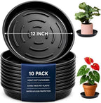 10 Pack Plant Trays 11 inch Heavy Duty Plant Saucers for Indoor Outdoor Use by Unknown