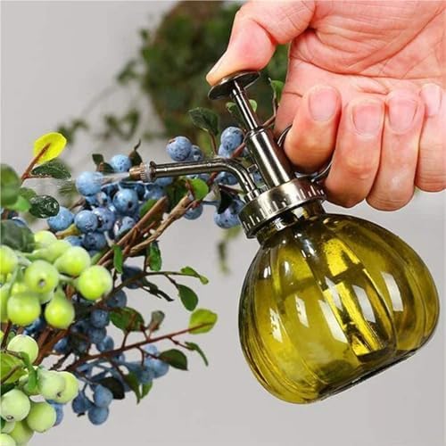 KeuLen Empty Glass Spray Bottle, Handheld Plant Mister Water Sprayer with Fine Mist, Vintage Retro Style for Indoor Plants (1 PC)(Red) - Image 2