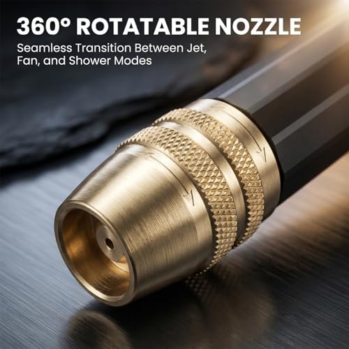 Multifunctional Car Wash Tool,Adjustable Hose Nozzle Heavy Duty with 16X Flow Boost,360° Adjustable Water Sprayer for Car Patio and Garden (H2 Long Spray Gun + 3 Connectors + 33FT(10m) Hose) - Image 2