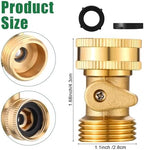 JaGely 10 Pack 3/4" Brass Garden Hose Shut Off Valve with Washers - Image 2
