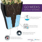 Crescent Garden TruDrop Rim Modern Self Watering Planter with Water Level Indicator, Indoor/Outdoor Weather-Safe Round Plant Pot, Grow Healthy Plants & Flowers - 26" W (Weathered Terracotta) - Image 3
