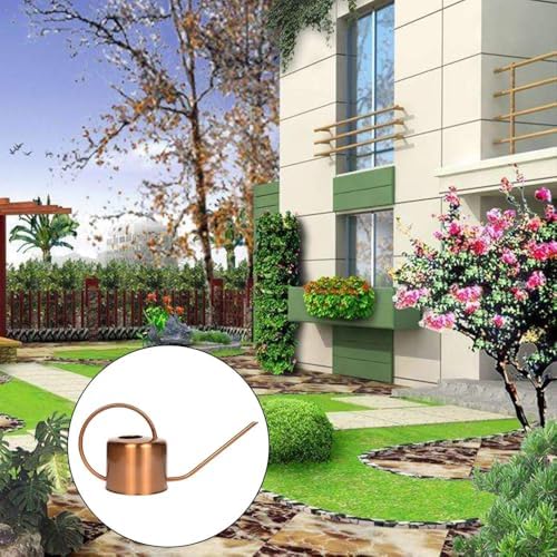 Decorative Copper Colored 45 Oz Watering Can - Easy Watering Gooseneck Spout for Quick and Easy Indoor Plant Watering - Image 7