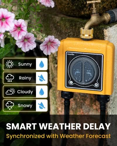 RAINPOINT WiFi Hose Timer, Smart Water Timer for Garden, Drip Irrigation Controller System with Wi-Fi Hub Automatic Manual Watering, Alexa APP Voice Control - Image 3