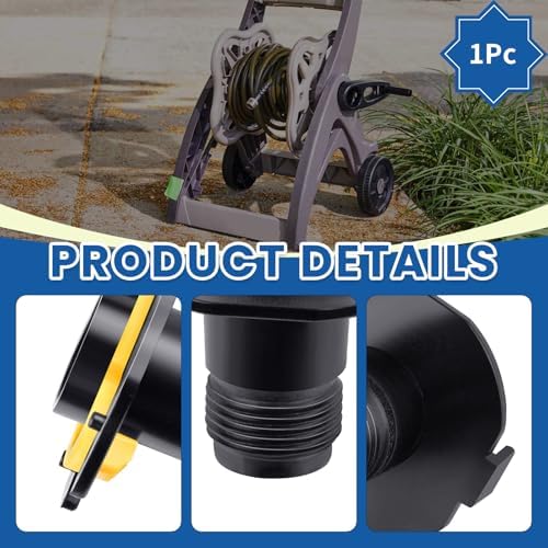 1Pc Hose Reel Inlet Connectors with Yellow Retainer Clip Part - Image 4