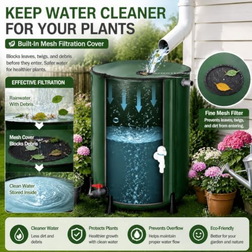 Collapsible Rainwater Barrel Water Tank, Reinforced Water Collection Barrel - Image 7