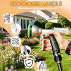 High Pressure Hose Sprayer - Heavy Duty Metal Garden Hose Nozzle with 9 Adjustable Spray Patterns, Water Spray Nozzle for Watering Plants, Lawn Care, Car Wash & Pet Cleaning (green) - Image 4