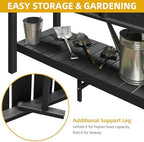 DWVO 48x18x30in Raised Garden Bed Kit, HDPE Planter Box Stand, Poly Wood Weather-Resistant Planter Box with Legs & Storage Shelf, Elevated Garden Bed for Backyard, Patio, Balcony,Black - Image 5