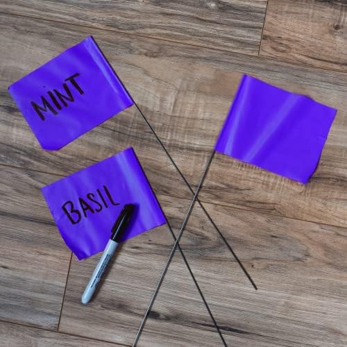 Purple Marking Flags 1000 Pack - 4x5x15 Inch Purple Flags for Outside - Markers For Lawn, Irrigation, Landscaping, Survey & Sprinkler Head Marking - Image 6