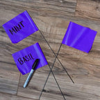 Purple Marking Flags 1000 Pack - 4x5x15 Inch Purple Flags for Outside - Markers For Lawn, Irrigation, Landscaping, Survey & Sprinkler Head Marking - Image 6