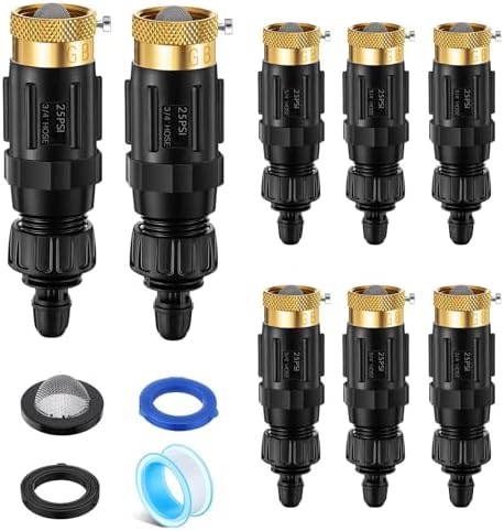 8Pack 25 Psi Pressure Regulator with 1/4“ Drip Irrigation Connector by Gulfmew