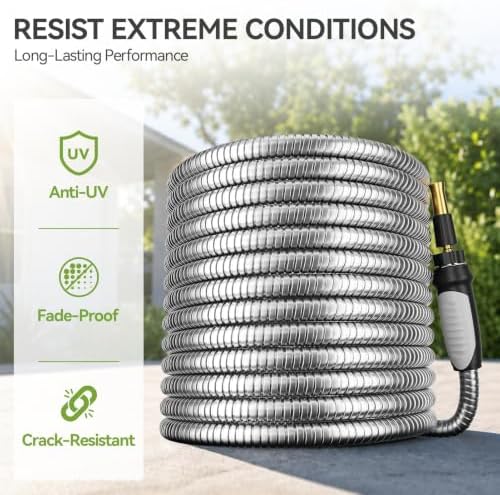 SPECILITE Expandable Metal Garden Water Hose 50 FT with Adjustable Nozzle - Image 4