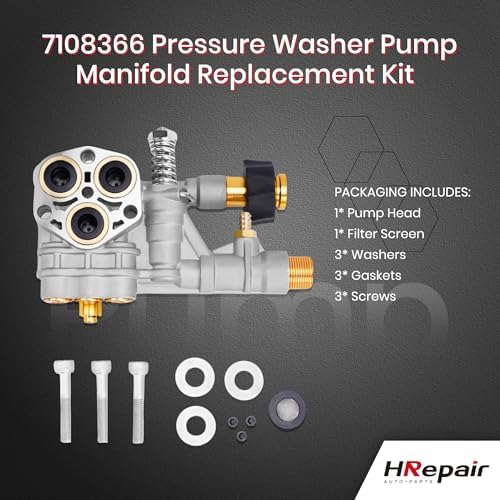 7108366 Pressure Washer Pump Manifold fits for Technologies 510020 and 520006 Axial Cam Pressure Washer Pump Replacement Simpson 7108366 Cleaning Manifold - Image 3