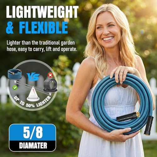 Garden Hose 75 ft, Non-Expanding Lightweight Kink-Free Flexible Water Hose - Image 3