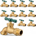 VIHOSE 10 Pack Outdoor Spigot Hose Bib 1/2" MIP X 3/4" MHT,Green by VIHOSE