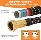 200 ft Garden Hose - Expandable Garden Hose with 10 Function Spray Nozzle - Kink-Free, Lightweight, Durable, Flexible, 2026 New Retractable Water Hoses for Yard, Lawn, Gardening(Black Rose gold) - Image 4