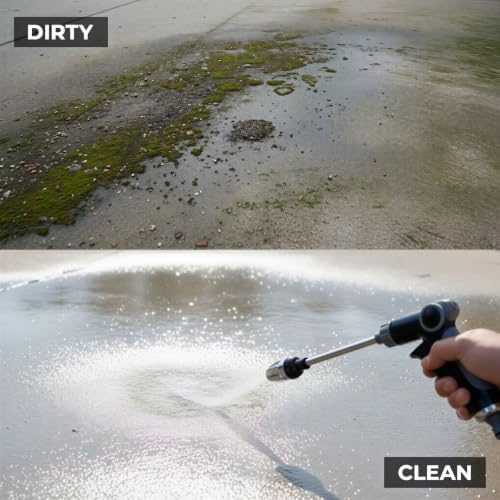 High Pressure Spray Gun Kit with Adjustable Nozzle, Foam Cannon, 3 Metal Connectors, Ergonomic Handle, ABS and Iron Body, 13.8 x 6.7 in, 35 x 17 cm, for Car Washing, Garden Cleaning - Image 5