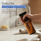 MaisoNovo Amber Glass Spray Bottle for Cleaning | 16.9 Oz, Pack of 2 - Image 2