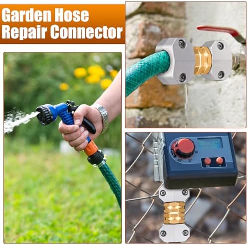 Therwen 16 Sets Garden Hose Repair Connectors Male Female End Kit - Image 6