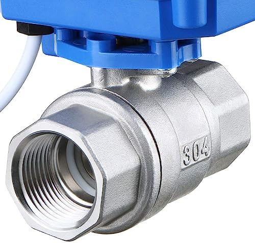 U.S. Solid 3/4 in 304 Stainless Steel Motorized Ball Valve, NSF Certified, Full Port, 9-24 V AC/DC, 3-Wire Latching Self-Hold, Manual Override, Position Indicator - Image 6