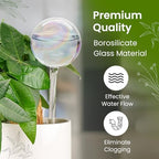 Iridescent Self Watering Globes, Glass Rainbow Plant Watering Globes, Self Watering Planter Insert, Automatic Plant Waterer Indoor (Large-6 Pcs Iridescent, Large) - Image 6