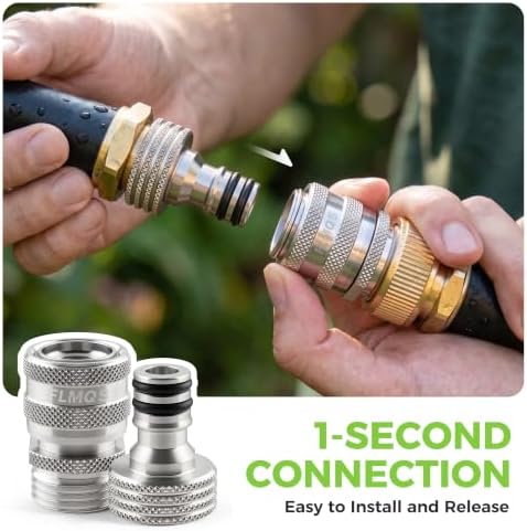 Garden Hose Quick Connectors, 3/4" GHT Garden Hose Connectors - Image 5