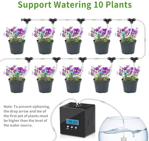 Automatic Watering System for Potted Plants - 10-Pot Indoor Plant Waterer with Timer, Leak-Proof Design & USB-C/Battery Power - Image 2