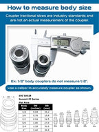Summit Hydraulics 1/4" NPT Flat Face Hydraulic Quick Connect Coupler Set w/Dust Caps (Pack of 3) - Image 5