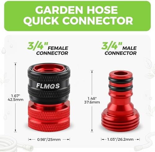 Quick Connect Hose Fittings, 3/4" GHT Garden Hose Connectors - Image 3